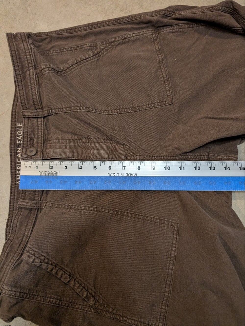 American Eagle Stove Pipe Pants Women's 20 Brown - Picture 8 of 8